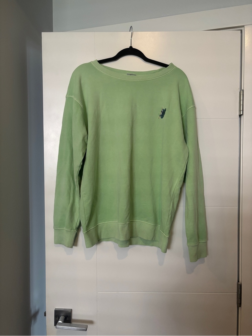 ONLY Green Pullover Sweatshirt with Embroidered Panda
